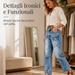 🔥SCONTO DEL 50%! 👖Jeans da donna a vita alta, elasticizzati, gamba dritta
