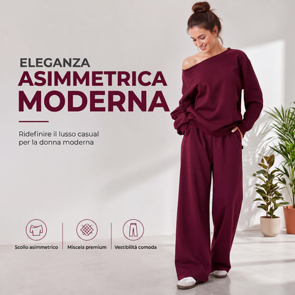 🔥SCONTO DEL 50%! 👚Completo da donna composto da felpa e pantaloni della tuta, 2 pezzi