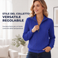 🔥SCONTO DEL 50%! 👚Felpa da donna a trecce con zip corta