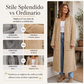 ⏰ Ultimo Giorno di Saldi – SCONTO 50% ✨Cardigan lungo in maglia da donna aperto sul davanti