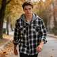 ⏰ Ultimo Giorno di Saldi – SCONTO 50% ✨Camicia-giacca da uomo in flanella a quadri con cappuccio