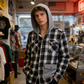 ⏰ Ultimo Giorno di Saldi – SCONTO 50% ✨Camicia-giacca da uomo in flanella a quadri con cappuccio