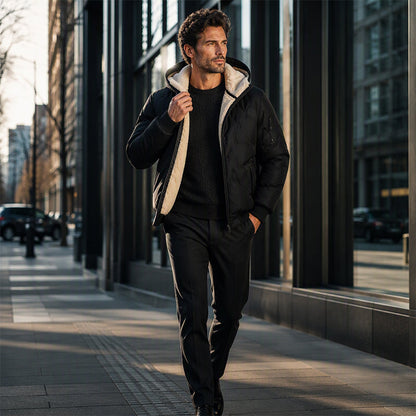 ⏰ Ultimo Giorno di Saldi – SCONTO 50% ✨Giacca da uomo invernale con cappuccio, imbottita e spessa