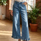 ⏰ Ultimo Giorno di Saldi – SCONTO 50% ✨Jeans da donna a gamba dritta con orlo arricciato eleganti