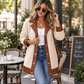 ⏰ Ultimo Giorno di Saldi – SCONTO 50% ✨Giacca da donna in peluche con colletto a revers e patchwork