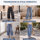 ⏰ Ultimo Giorno di Saldi – SCONTO 50% ✨Pantaloni di jeans da donna casual a gamba larga, vestibilità comoda