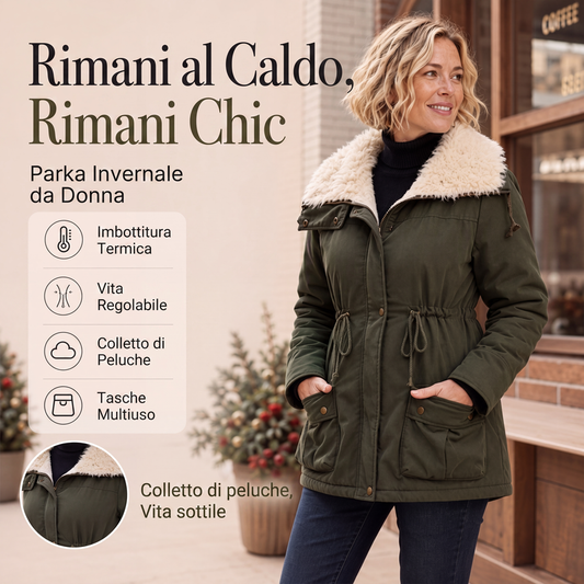 ⏰ Ultimo Giorno di Saldi – SCONTO 50% ✨Giacca imbottita con cappuccio da donna di mezza lunghezza