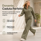 🔥SCONTO DEL 50%! 👚Tuta da ginnastica due pezzi da donna in misto cotone pesante, con zip e pantaloni a gamba larga