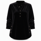 ✨ Tessuto vellutato morbido, comfort facile | Top da donna con scollo a V abbottonato e spacchi laterali