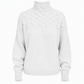 🔥SCONTO DEL 50%! 👚Maglione a collo alto in maglia di tinta unita casual