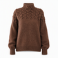 🔥SCONTO DEL 50%! 👚Maglione a collo alto in maglia di tinta unita casual
