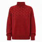 🔥SCONTO DEL 50%! 👚Maglione a collo alto in maglia di tinta unita casual