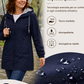 📢📢Sconto del 50%!!! 🎉✨ Giacca da donna con cappuccio impermeabile per attività all'aperto – Materiale impermeabile, tessuto traspirante e pratico cappuccio
