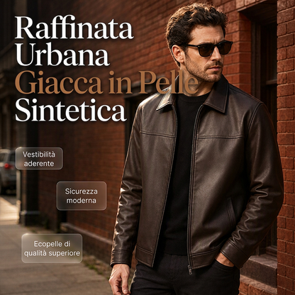 🔥SCONTO DEL 50%! 👔Giacca in pelle urbana raffinata