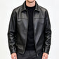 🔥SCONTO DEL 50%! 👔Giacca in pelle urbana raffinata
