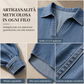 ⏰ Ultimo Giorno di Saldi – SCONTO 50% ✨Camicia pullover in denim casual da donna, scollo a V, maniche a pipistrello e orlo asimmetrico