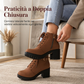 🔥SCONTO DEL 50%! 🥾Stivaletti da donna con tacco grosso e plateau