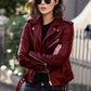 ⏰ Ultimo Giorno di Saldi – SCONTO 50% ✨Giacca da moto corta in pelle PU da donna