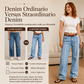 🔥SCONTO DEL 50%! 👖Jeans da donna a gamba larga elasticizzati con orlo sfilato