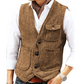 🔥SCONTO DEL 50%! 👔Gilet vintage casual da uomo, con scollo a V