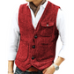 🔥SCONTO DEL 50%! 👔Gilet vintage casual da uomo, con scollo a V