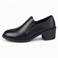 Scarpe décolleté da donna stile britannico retrò, slip-on con tacco medio largo, taglie forti, tacco grosso, modello basso