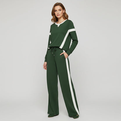 Tweedelige set voor dames: casual top en broek met relaxte pasvorm