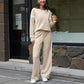 Tweedelige set voor dames: casual top en broek met relaxte pasvorm