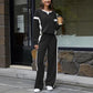Tweedelige set voor dames: casual top en broek met relaxte pasvorm