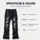 ⏰ Ultimo Giorno di Saldi – SCONTO 50% ✨Jeans di jeans strappati con macchie di vernice stile street urbano da uomo