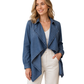 🔥SCONTO DEL 50%! 👚Trench di jeans da donna aperto sul davanti