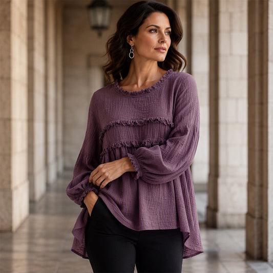 ⏰ Ultimo Giorno di Saldi – SCONTO 50% ✨Top da donna con finiture a frange, taglio comodo