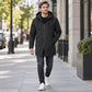 🔥SCONTO DEL 50%! 👔Trench impermeabile da uomo con cappuccio, lunghezza media