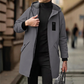 🔥SCONTO DEL 50%! 👔Trench impermeabile da uomo con cappuccio, lunghezza media