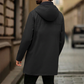 🔥SCONTO DEL 50%! 👔Trench impermeabile da uomo con cappuccio, lunghezza media