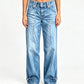🔥SCONTO DEL 50%! 👖Jeans a gamba larga a vita alta da donna