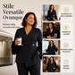 Completo blazer e pantaloni da donna con maniche a volant