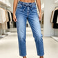 Jeans da donna con coulisse ad alta elasticità
