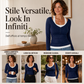 ⏰ Ultimo Giorno di Saldi – SCONTO 50% ✨Top da donna a blocchi di colore falso due pezzi con scollo a imitazione
