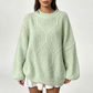 🔥SCONTO DEL 50%! 👚Maglione pullover da donna a trecce oversize