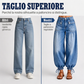 🔥SCONTO DEL 50%! 👖Jeans a palloncino da donna a vita alta con polsini con coulisse