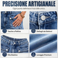 🔥SCONTO DEL 50%! 👖Jeans a palloncino da donna a vita alta con polsini con coulisse