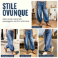 🔥SCONTO DEL 50%! 👖Jeans a palloncino da donna a vita alta con polsini con coulisse