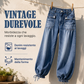 🔥SCONTO DEL 50%! 👖Jeans a palloncino da donna a vita alta con polsini con coulisse