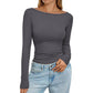 ⏰ Ultimo Giorno di Saldi – SCONTO 50% ✨Top da donna elegante in maglia a coste con scollo a barchetta