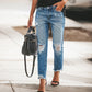Jeans strappati effetto vintage da donna