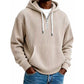 Felpa con cappuccio in velluto a coste da uomo casual con mezza zip
