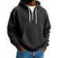 Felpa con cappuccio in velluto a coste da uomo casual con mezza zip