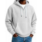 Felpa con cappuccio in velluto a coste da uomo casual con mezza zip