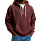 Felpa con cappuccio in velluto a coste da uomo casual con mezza zip